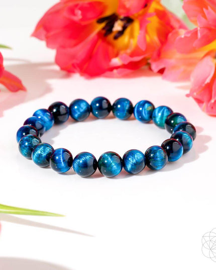 Hawk’s Focus – Royal Blue Tiger’s Eye Bracelet