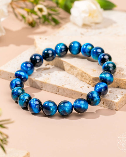 Hawk’s Focus – Royal Blue Tiger’s Eye Bracelet