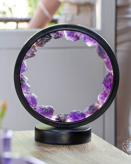 I Am At Peace - Spiritual Protection Amethyst Lamp