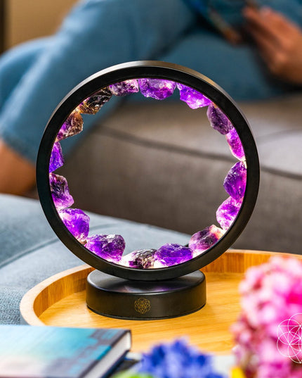 I Am At Peace - Spiritual Protection Amethyst Lamp