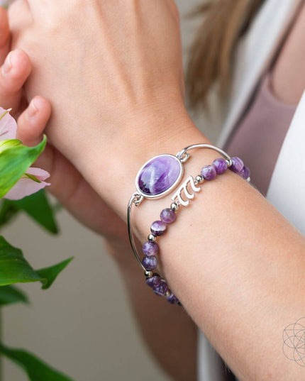 I Am Fortunate - 777 Lucky Amethyst Bracelet Set
