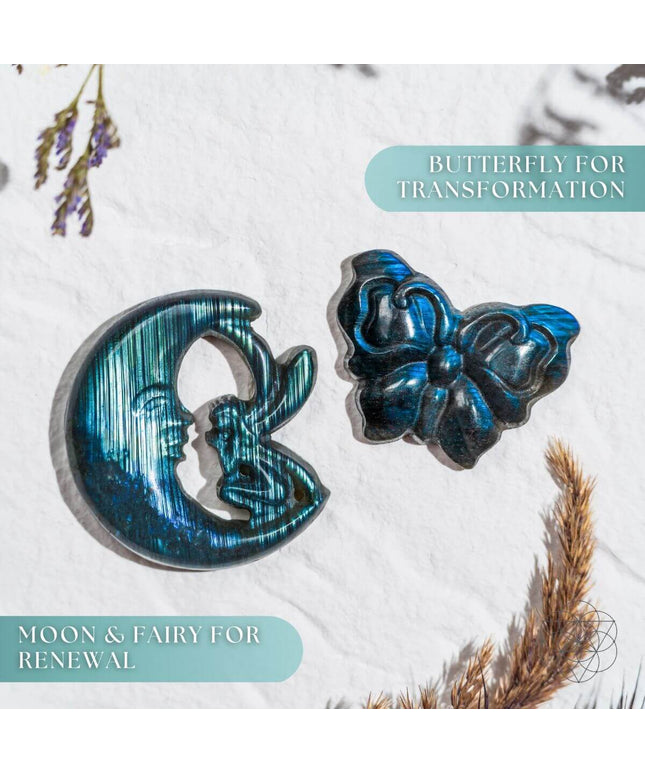 I Am Reborn - Labradorite Carving of Transformation