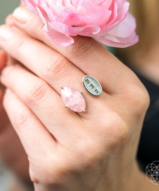 I Am Resilient: 333 Angel Number Silver Ring of Celestial Support