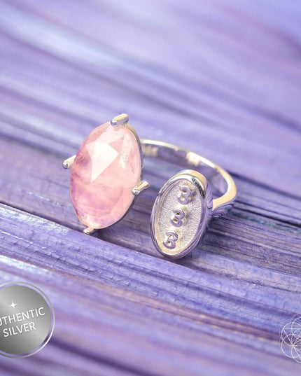 I Am Resilient: 333 Angel Number Silver Ring of Celestial Support