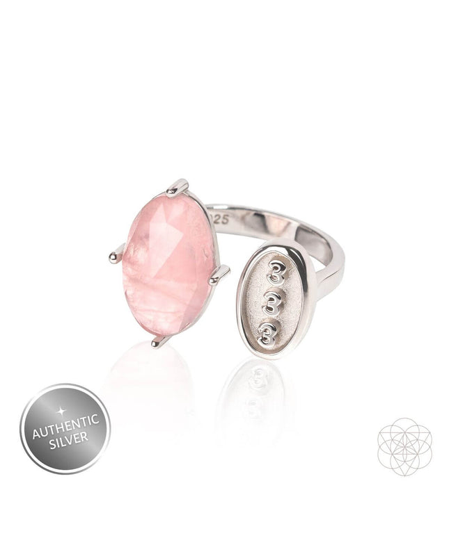 I Am Resilient: 333 Angel Number Silver Ring of Celestial Support