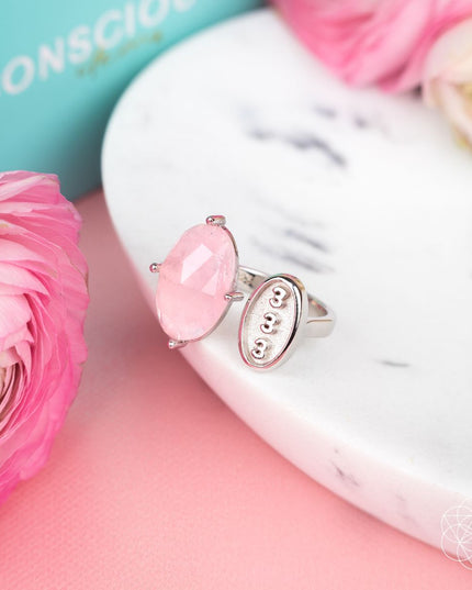 I Am Resilient: 333 Angel Number Silver Ring of Celestial Support