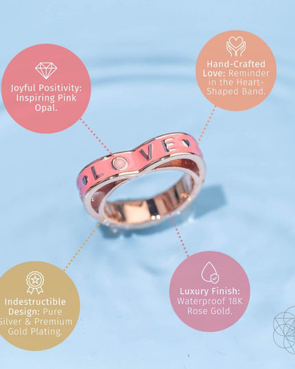 I Love My Life - Heart Awakening Pink Opal Ring