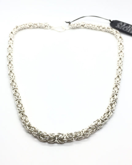 Byzantine Chainmaille Necklace in Silver