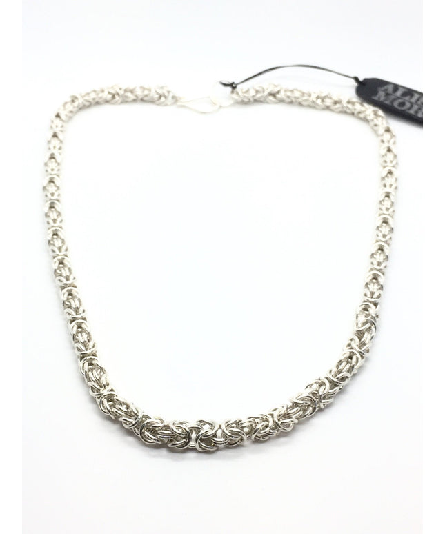 Byzantine Chainmaille Necklace in Silver