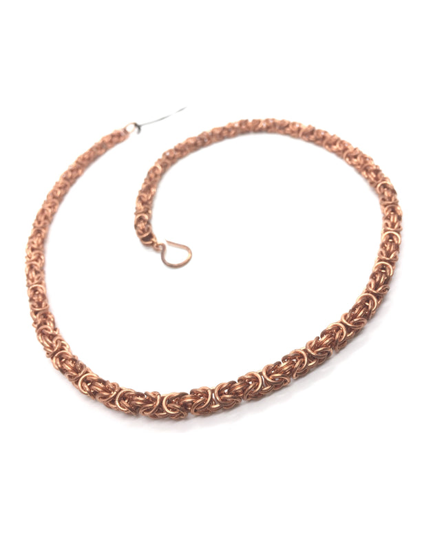 Byzantine Chainmaille Necklace in Copper