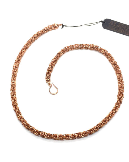 Byzantine Chainmaille Necklace in Copper