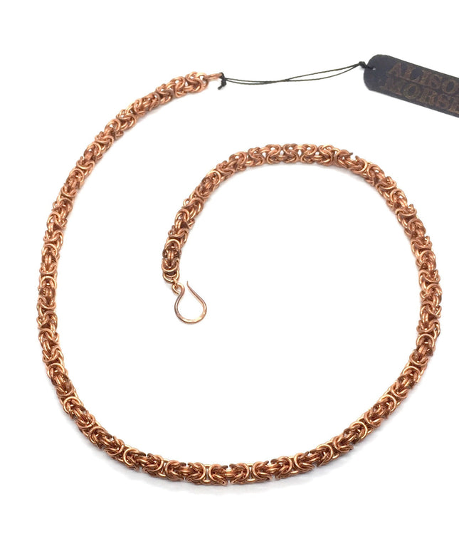 Byzantine Chainmaille Necklace in Copper