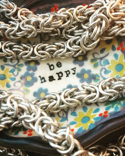 Byzantine Chainmaille Necklace in Silver