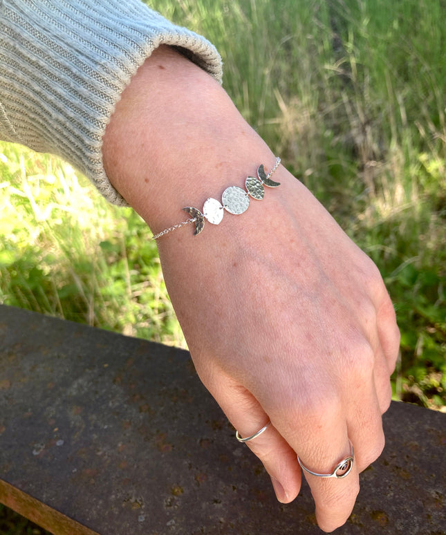 Moon Phase Bracelet in Sterling Silver