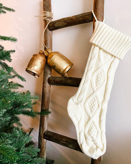 Diamond Knitted Christmas Stocking