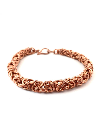 Chunky Byzantine Chainmaille Bracelet in Copper
