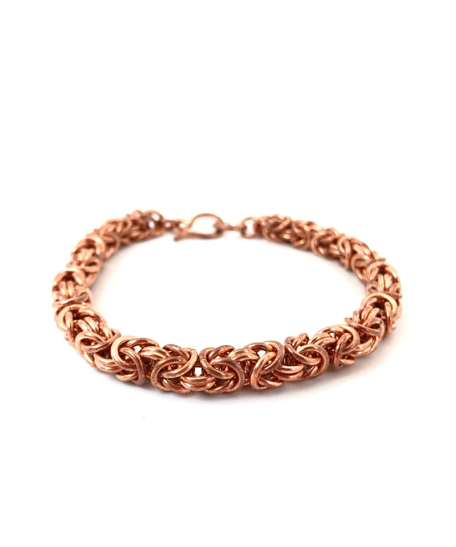 Chunky Byzantine Chainmaille Bracelet in Copper