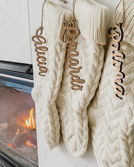 Cream Hand-Knitted Stocking