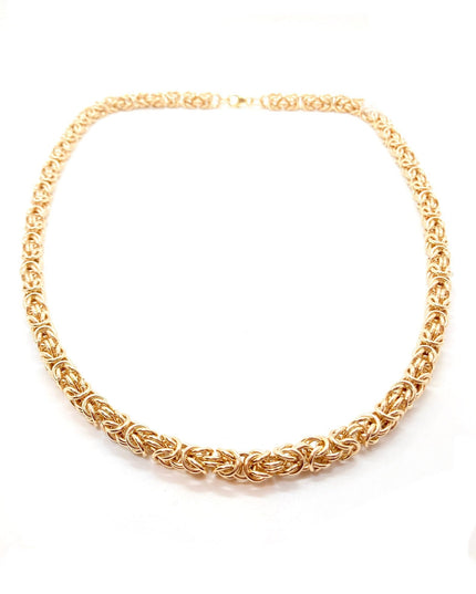 Byzantine Chainmaille Necklace in 14K Gold Fill