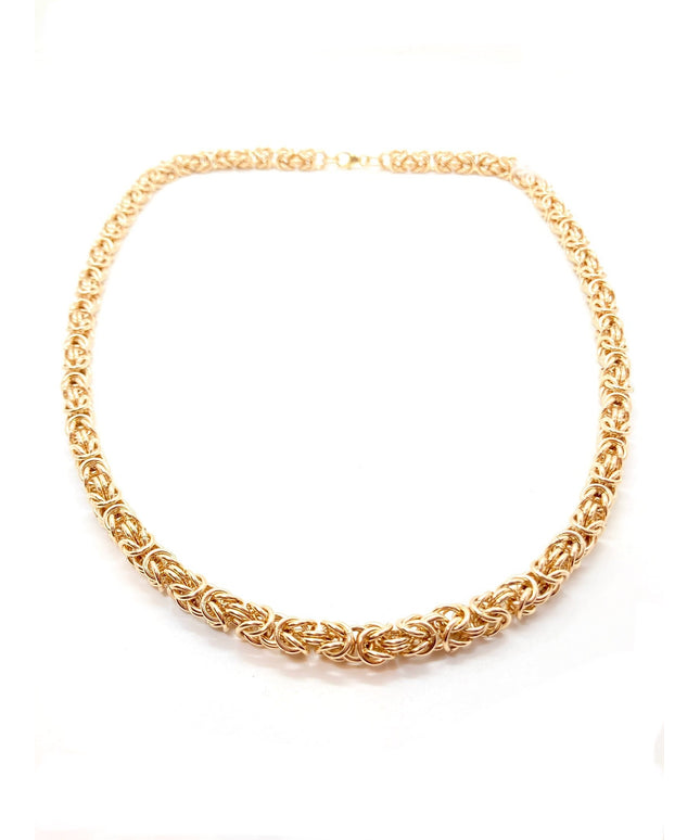 Byzantine Chainmaille Necklace in 14K Gold Fill