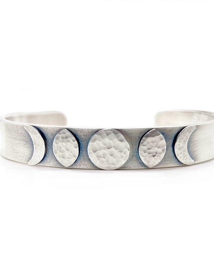 Moon Phase Cuff Bracelet in Sterling Silver
