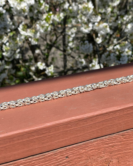 Byzantine Chainmaille Bracelet in Silver