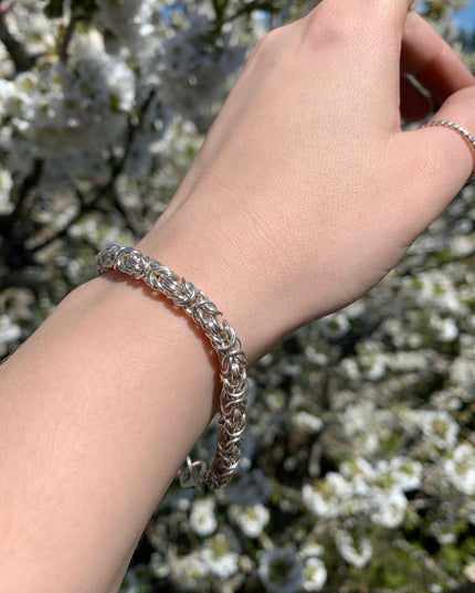 Byzantine Chainmaille Bracelet in Silver
