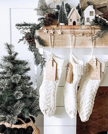 Cream Hand-Knitted Stocking