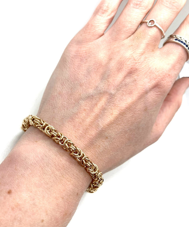 Byzantine Chainmaille Bracelet in 14K Gold Fill