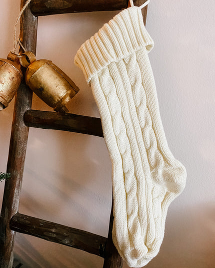 Diamond Knitted Christmas Stocking