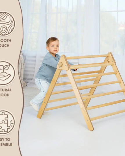 Indoor Montessori Triangle Climbing Ladder for Toddlers 1-7 y.o.