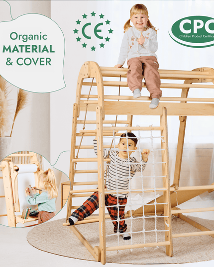 Indoor Playground for Children - 7in1 Playground + Swings Set + Slide Board + Art Set