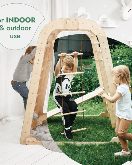 Indoor Playground for Children - 7in1 Playground + Swings Set + Slide Board + Art Set