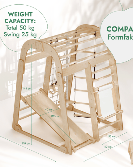 Indoor Playground for Children - 7in1 Playground + Swings Set + Slide Board + Art Set