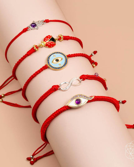 Infinite Prosperity - Eight-Strand Red String Bracelet