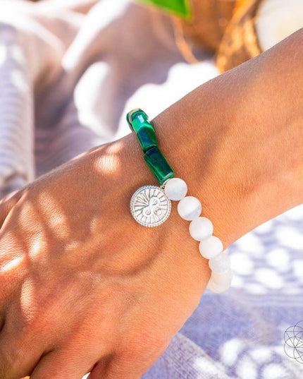 Infinite Triumph - Malachite & Selenite Success Bracelet