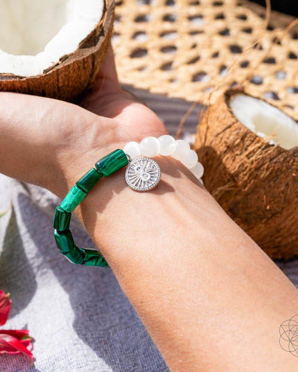 Infinite Triumph - Malachite & Selenite Success Bracelet