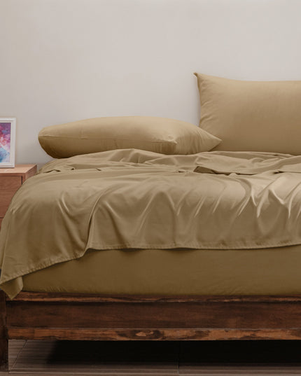 Juego de Sábanas Royal Cotton Khaki