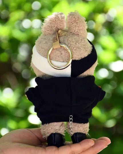 Labubu 17cm Black Sweatshirt Outfit for Vinyl Pendant & Blind Box Dolls【Apparel Only]