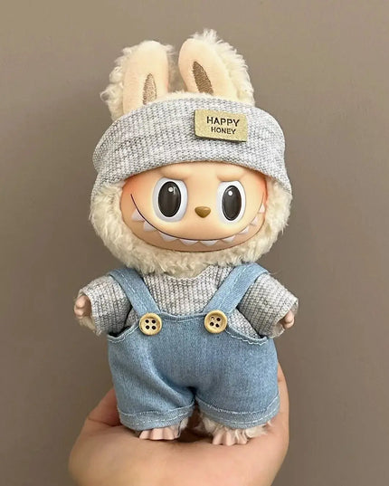 Labubu 17cm Cute Clothing Set, Unique Style Dress-Up Accessories for Labubu Dolls【Apparel Only】