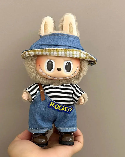 Labubu 17cm Cute Clothing Set, Unique Style Dress-Up Accessories for Labubu Dolls【Apparel Only】