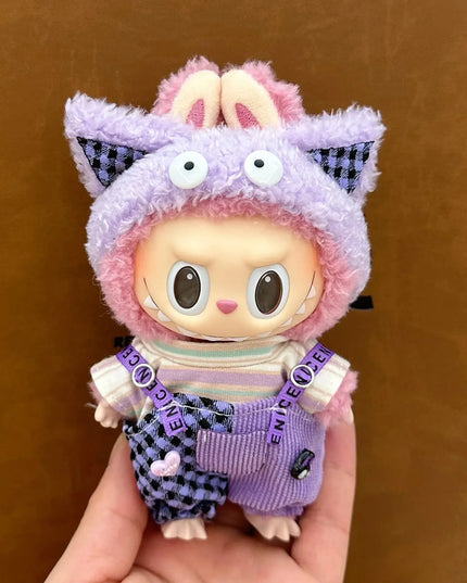 Labubu 17cm Cute Clothing Set, Unique Style Dress-Up Accessories for Labubu Dolls【Apparel Only】
