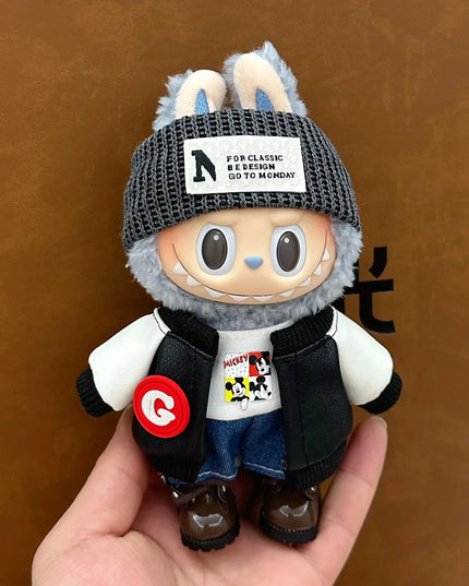 Labubu 17cm Cute Clothing Set, Unique Style Dress-Up Accessories for Labubu Dolls【Apparel Only】