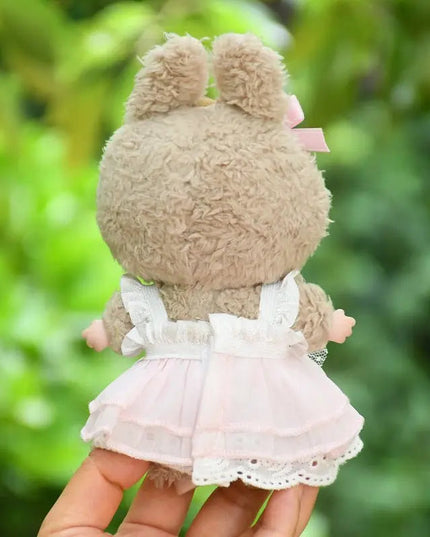 Labubu 17cm Pink Bowknot Gauze Dress, Cute Princess Outfit【Apparel Only]
