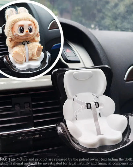 Labubu Car Seat: Cute Air Vent & Safety Seat Decor | Premium Car Charms for Interior Decoration