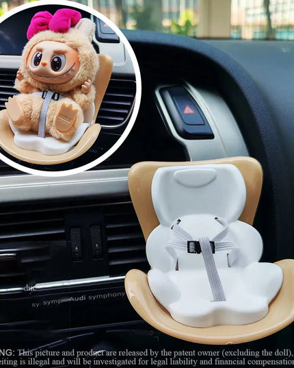 Labubu Car Seat: Cute Air Vent & Safety Seat Decor | Premium Car Charms for Interior Decoration