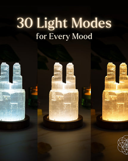 Two-Tower Selenite Lamp – Deep Energy Cleanse & Reset