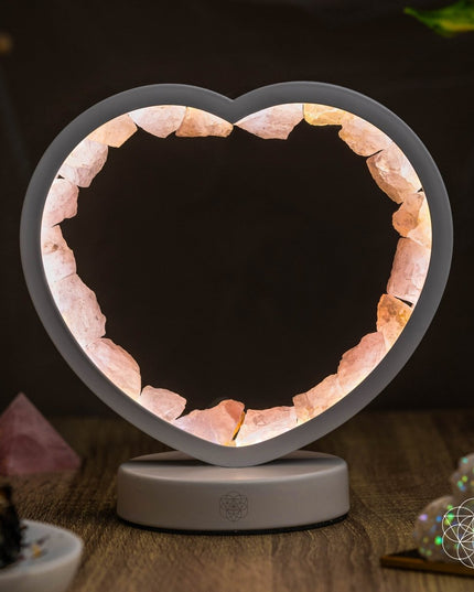 Love Magnet - Rose Quartz Heart Lamp