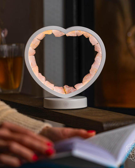 Love Magnet - Rose Quartz Heart Lamp