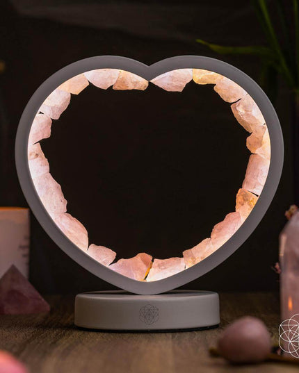 Love Magnet - Rose Quartz Heart Lamp